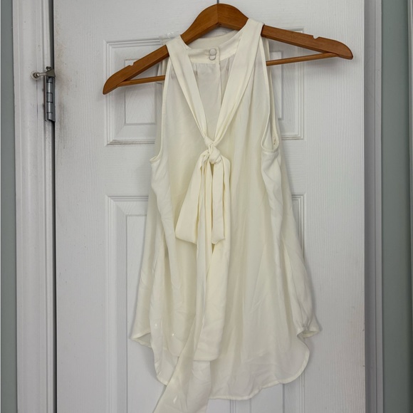 New York & Company Cream Sleeveless Blouse - Picture 2 of 7